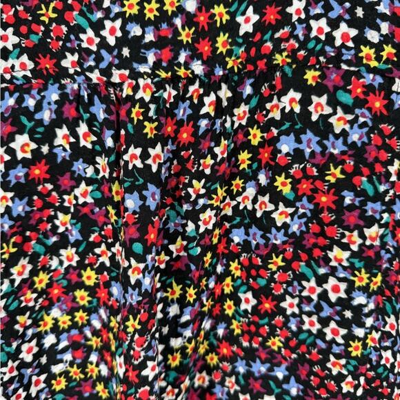 Maeve Mallory Floral Ruffle Sleeve Women's High Low Button Down Top Size Small - Picture 6 of 6